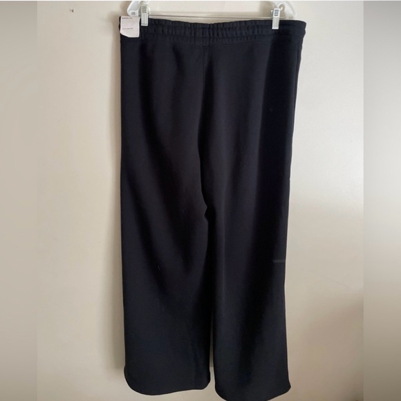 NWT Women Nike Jordan Fleece Sweatpants Flight Wide Leg Black XL Loose Fit Baggy - Picture 6 of 9